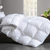 Cosybay Full Size Feather Down Fiber Comforter - Ultra Soft 100% Cotton Duvet Insert, All Season Hotel Luxury Bedding with Corner Tabs, 82"x86" White Cosybay