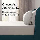 Niagara Waterproof Mattress Protector Queen 60x80 Cover Deep Pocket Breathable Noiseless 8-20Inches Bed Smooth Jersey Mattress Pad Cover Fully Ultra Thin Polyester Niagara Sleep Solution