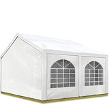 TOOLPORT Party Tent 10x16 ft Garden Tent Canopy PE 450 N Tarpaulin 100% Waterproof White TOOLPORT