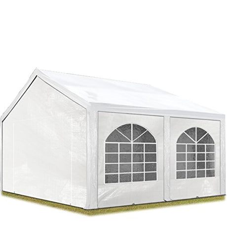 TOOLPORT Party Tent 10x16 ft Garden Tent Canopy PE 450 N Tarpaulin 100% Waterproof White TOOLPORT