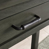 Topol Tray Edge Solid Wood Console Table with Drawer and Shelf, Smoke Gray Wash, Perfect for Entryways, Hallways, and Living Rooms – Leick Home, 10127-GR Leick Home