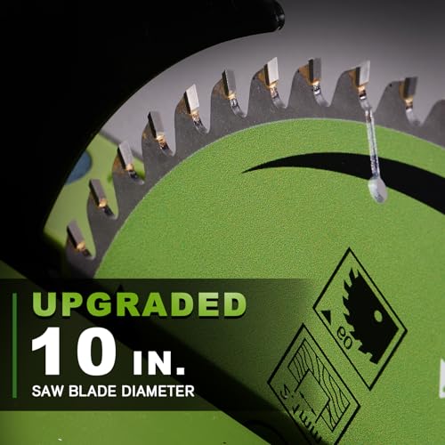 SIROCCO Dustless Table Saws for Jobesites, 10" Cutting Blade 98.5% Dust Collection Rate Cutting Speed Up to 4500RPM, 60T Blades SIROCCO