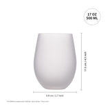 PYD Life Sublimation Blanks Wine Glasses Stemless Frosted 17 OZ Wine Tumbler Glass Cups Mugs Bulk for Sublimation Print 6 Pack PYD Life