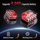 NAWIN 4 inch Cordless Angle Grinder Kit, variable speed grinder, 2×4.0Ah Li-Ion Battery&Fast Charger,9000RPM Brushless Motor, Battery Angle Grinder Tool for Metal Wood, Ergonomic Position Handle NAWIN