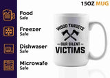 Axe Throw Coffee Mug 15oz White -Wood targets - Sport Game Tomahawk Target Throwing wooden Competition Hunting Luxe Gifting