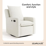 Storkcraft Timeless Recliner Glider with USB Charging Port (Ivory Boucle) - Ultimate Nursery Rocking Chair, Baby Glider Chair for Nursery, 360° Swivel Recliner, Plush Upholstery