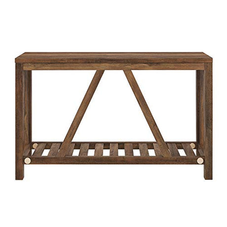 Walker Edison Modern Farmhouse Accent Entryway Table Entry Table Living Room End Table, 52 Inch, Rustic Oak Walker Edison