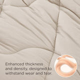 Bedsure Queen Comforter - Comforters Queen Size for All Season, Ultra-Soft Down Alternative & Prewashed Duvet Insert with 4 Tabs - Machine Washable, Linen, 88x88 Inches Bedsure