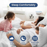 3 Piece Twin Sheets Set | Twin Bed Sheets Set – Light Weight, Soft Breathable Sheets | Brushed Cotton Rich Blend | Secure-Fit, Wrinkle Resistant, Durable, Easy Care Bed Sheets | Comfy Sheets | White Martex