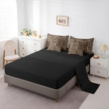Erosebridal Leopard Print 7 Piece Bedding Set Queen Cheetah Decor Comforter Set with Sheets Geometric Modern Bed in A Bag African Safari Animal Bed Sets with 2 Pillowcases, 2 Throw Pillow Covers Erosebridal