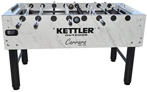 KETTLER Carrara Outdoor Foosball Table with 360 Degree Goalie Rotation, 5 Resin Balls, 5 Cork Balls and Premium Storage Cover KETTLER