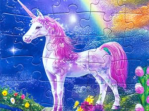 100 Piece Puzzle for Kids Adults Large Pieces- Colorful Unicorns Large Piece Puzzles - Learning Educational Puzzles Gifts for Girls Boys Kribin