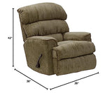 Catnapper Atkins Power Wall Hugger Recliner in Brown Polyester Fabric Catnapper