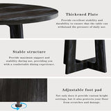 47-Inch Round Conference Table Wooden Wood Base, Modern Wooden Conference Table for 4-6 People, Easy Assembly Boardroom Table (Black) TMGSK