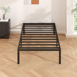 HLIPHA Metal Platform Bed Frame 18 Inch Tall,No Box Spring Needed,Twin Size Bed with Heavy Duty Strong Support Slats,Easy to Assemble,Black HLIPHA