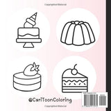Cake Coloring Book: Kawaii sweets Coloring for Kids and Adults WoodArtSupply