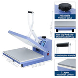 Heat Press 16x24in, Heat Press Machine, Even Heating Technology, Large Operating Panel, Industrial Digital Heat Transfer Machine Sublimation for T-Shirts, Clothes, Canvas Bags, Baby Blue GarveeTech