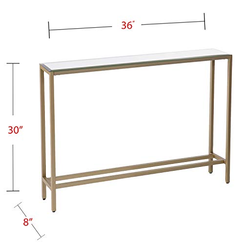 SEI Furniture Southern Enterprises Darrin Narrow Console Table, 36" W, Metallic gold, AMZ7929MC SEI Furniture