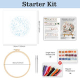 JOZYSH 11CT Embroidery Kit for Beginners Adult, Hummingbird Embroidery Kit for Beginners Include Embroidery Cloth Hoops Threads for Craft Lover Hand Stitch with Embroidery Skill Techniques