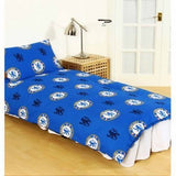 Chelsea Official FC Single Duvet Cover Set with Pillowcase (Reversible) Chelsea