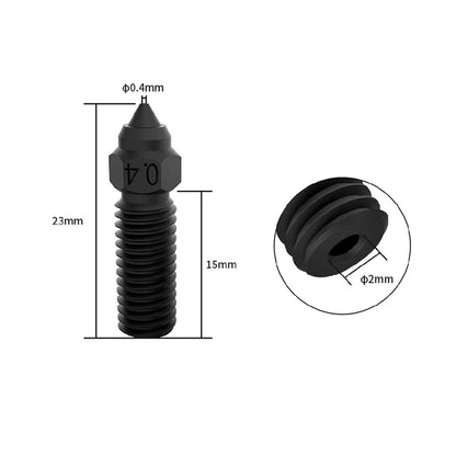 HysiPrui 3D Printer K1 Max Upgrade Extruder Hotend Nozzle Kit - Included 2pcs 0.4mm + 2pcs 0.6mm + 2pcs 0.8mm Hardened Steel Nozzles, High Temperature and Wear Resistant for K1/K1 Max/Ender 3 - WoodArtSupply