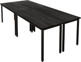 Bonzy Home Conference Tables 9ft Office Computer Desk for Meeting Room Study Writing Printer Podcast Table Save Space Design for 10 People Modern Black 4PCS (110.2"x47.2"x29.5", Black) Bonzy Home