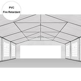 AMERICAN PHOENIX Party Tent PVC 20x20 ft Heavy Duty Canopy Shelter for Wedding Event White with Fire Retardant (20x20 FT, White-PVC) AMERICAN PHOENIX