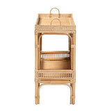 Bali & pari Lombok Modern Bohemian Natural Rattan 2-Tier Console Table bali & pari