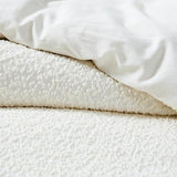 Lush Decor Lotti Boucle Duvet Cover 3 Piece Set King Soft White - White Duvet Cover- Textured Cozy Bedding Set - Modern Minimalist Decor Lush Decor