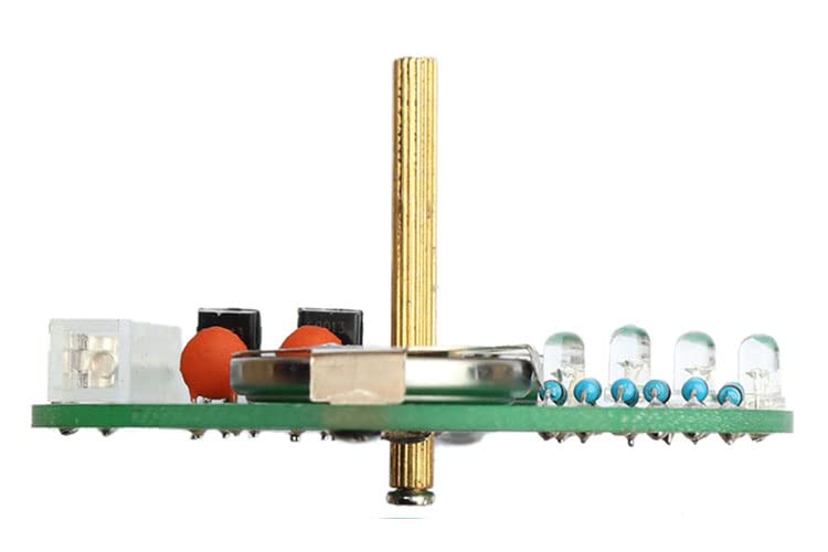 ISolderStore Soldering Project Soldering Practice Kit LED Rotating Desk Gyroscope DIY Kit Electronics Kit for Beginner ISolderStore