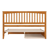 AFI, Everett King Platform Bed with Panel Footboard and Twin XL Trundle, Light Toffee AFI