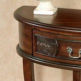 Touch of Class Pennington Console Table Natural Cherry - Handcrafted Wood - Half Circle Moon - Victorian Style - Elegant Regal Furniture Tables for Entryway - 30 Inches High Touch of Class