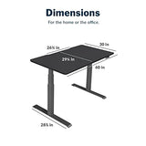 Vari Classic Electric Standing Desk - VariDesk Height Adjustable Sit/Stand Desk - Dual Motor with Memory Presets, Stable T-Style Legs - Gaming or Home Office Workstation - 60”x30”, Black Vari