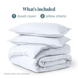 Bare Home Bedding Duvet Cover Full Size - Premium 1800 Super Soft Collection - Lightweight, Cooling Duvet Cover - Soft Breathable Bedding (Full, White) Bare Home
