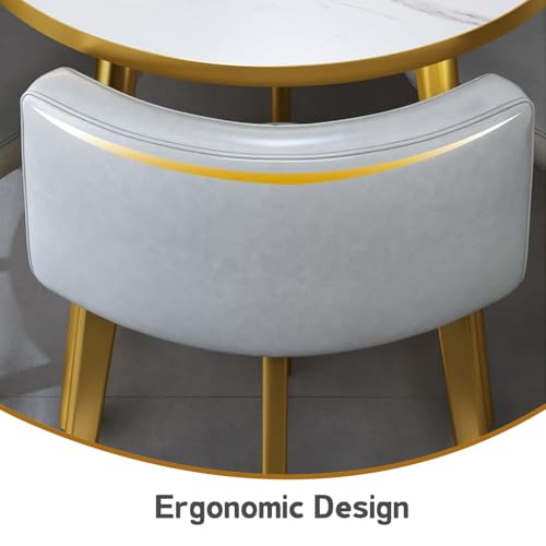 Small Conference Table, Simple Reception Negotiation Combination Nordic Dining Reception Meeting Room Leisure Square Table and Chair Set (G) Generic