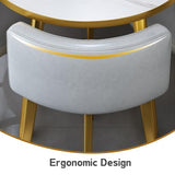 Small Conference Table, Simple Reception Negotiation Combination Nordic Dining Reception Meeting Room Leisure Square Table and Chair Set (G) Generic