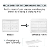 DaVinci Kalani 6-Drawer Double Wide Dresser in White DaVinci