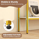 Giantex 44" Gold Console Table with Shelf, Narrow Long Entryway Table with Dual Anti-Tipping Kits & Metal Frame, 2-Tier Sofa Table Behind Couch, Hallway Table for Living Room, Entrance, Foyer Giantex