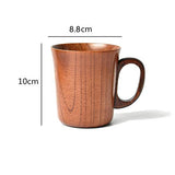 Handmade Wooden Coffee Cup Tea Cups Drinking Wood Mug with Handle for Beer/Coffee/Milk (Typ 2) HomeImpel