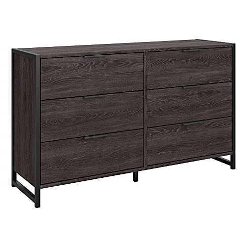 Bush Furniture Atria Bedroom 6 Drawer Dresser, Charcoal Gray Bush Business Furniture