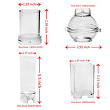 MILIVIXAY 4pcs Plastic Candle Molds - Including Pillar, Cylinder, Rectangle and Sphere Molds for Beeswax