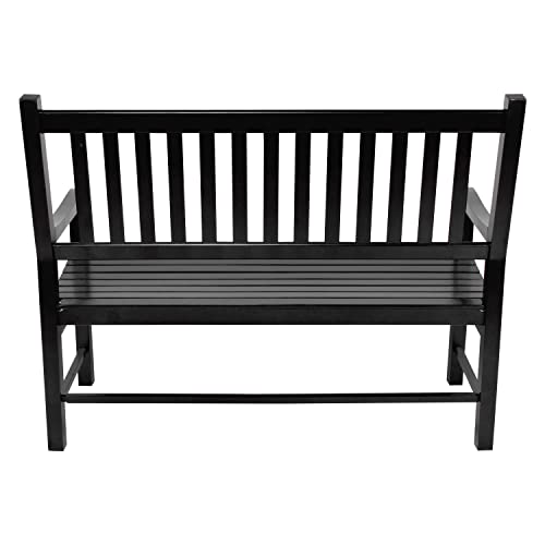 Shine Company 4217BK Eden Garden Bench – Black - WoodArtSupply