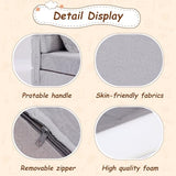 Givjoy Folding Sofa Bed Mattress for Kids with Pillow, Toddler Washable Folding Floor Mat for Daycare, Child Fold Up Sofa Futon Chair Bed with Storage Bag for Playroom, Camping, Girls and Boys, Grey Givjoy