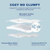 MEELUS Lightweight Comforter Cooling White, All Season Duvet Insert Breathable Twin Size Summer Bedding, Soft Microfiber Cool Down Alternative Quilt with Corner Tabs, 64x88 inch MEELUS