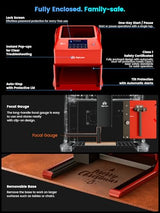 AlgoLaser Pixi 1064nm Infrared Laser Engraver (1.5W/1500mW) - Portable Laser Engraver Machine with 3.5" Touchscreen & AlgoOS System - Jewelry & Metal Engraving for Gift Customize,Making/Business AlgoLaser