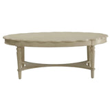Acme Fordon Oval Coffee Table in Antique White Acme
