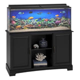 Pemberly Row Modern/Contemporary Furniture 50" Aquarium Stand in Black Pemberly Row