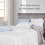 Mommesilk Silk Comforter/Duvet/Quilt, 100% Natural Silk Bedding Blanket, Cool for Summer, Machine Washable White, Full 76x87 Inch Mommesilk