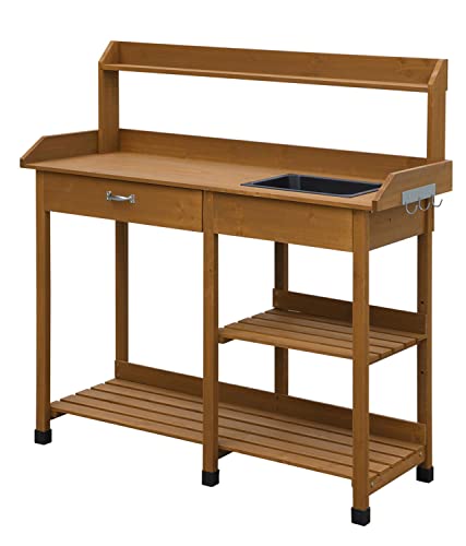 Convenience Concepts Deluxe Potting Bench, Light Oak Convenience Concepts