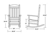 POLYWOOD R100BL Presidential Rocking Chair, Black Polywood